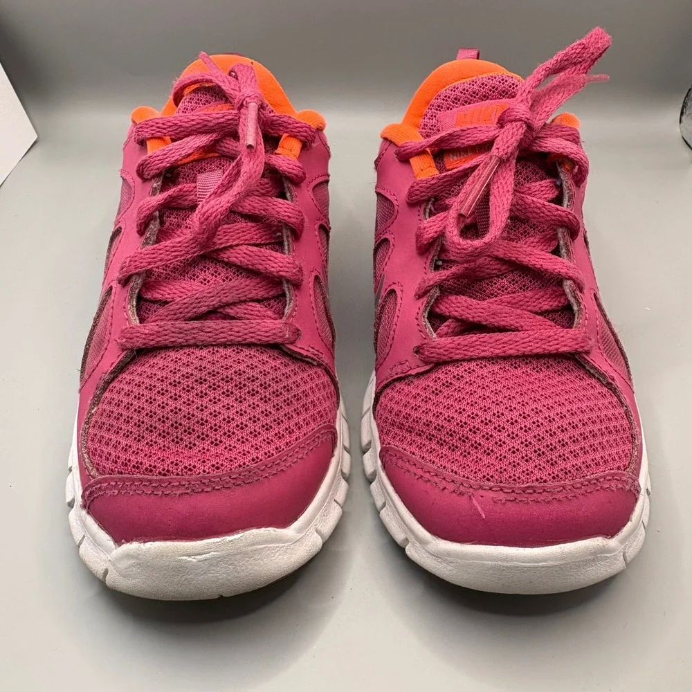 Nike Free 5.0 Girls Running Shoes Pink Orange Sneakers Size 11.5C